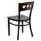 Emma and Oliver Decorative 3 Circle Back Metal Restaurant Dining Chair